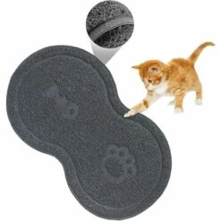 BETTERLIFE Tapis Litiere Chat 45*26cm Tapis De Toilette Chat Imperméable Antidérapant, Tapis De Litière Pour Chat Facile à Nettoyer Pets Tapis De Litière Antidérapant Pour Chien/Chat Rose