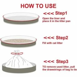 BETTERLIFE Lot De 10 Sacs De Litière Pour Chat Avec Cordons De Serrage Résistants Aux Rayures Pour Litière Moyenne Et Grande Taille (S, Blanc) -Promos Litière et bac à litière Magasin 37265347 2