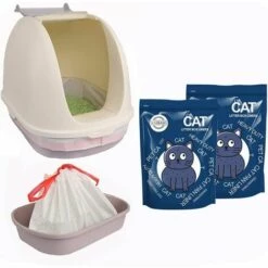 BETTERLIFE Lot De 10 Sacs De Litière Pour Chat Avec Cordons De Serrage Résistants Aux Rayures Pour Litière Moyenne Et Grande Taille (S, Blanc) -Promos Litière et bac à litière Magasin 37265347 5