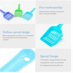 BETTERLIFE Pelle à Litière Pour Chat,3 Pièces Plastique Chat Litière Scoop,Pelle à Litière Pour Chats Anti-adhésive Pour Chat Pet Outil De Nettoyage -Promos Litière et bac à litière Magasin 37265354 3