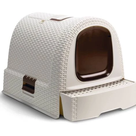 Bac à Litière Pour Chats 51x38,5x39,5 Cm Blanc Curver 3 Bac à Litière Pour Chats 51x38,5x39,5 Cm Blanc Curver – Image 2