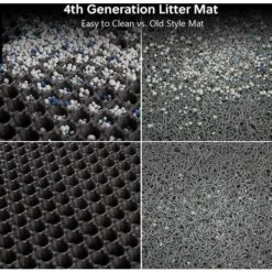 ECHOO Tapis De Litière, Tapis De Litière Pour Chat Sous-couches De Litière Tapis De Litière En Nid D'abeille Tapis De Litière Pour Chat En Nid D'abeille Imperméable à Double Couche -Promos Litière et bac à litière Magasin 38714940 4