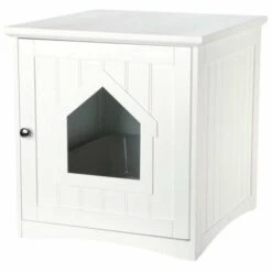 TRIXIE Cabine De Toilette - 49x51x51cm - Blanc - Pour Chat