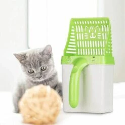 LONGZIMING Pelle à Litière Pour Chat,Pelle Chat Litiere Avec Support Nettoyeur Pour Chat Vert 11 LONGZIMING Pelle à Litière Pour Chat,Pelle Chat Litiere Avec Support Nettoyeur Pour Chat Vert -Promos Litière et bac à litière Magasin 39710360 5