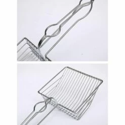 LONGZIMING Métal Chat Litière Pelle, Anticorrosion Chat Sable Pelle Tamis Maille Fine Animaux Poo Litière Propre Scoop Deep Pelle Pelle Anti-Rouille Litière Pour Animaux De Compagnie Cleaner Scooper -Promos Litière et bac à litière Magasin 39710365 3