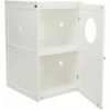 Maison De Chat Pour Litière 2 Niveaux 53x90x58 Cm Blanc TRIXIE