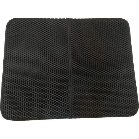 THSINDE Tapis De Litière Pour Chat Imperméable Non Toxique EVA Tapis De Litière Pour Chat Double Design En Nid D'abeille, S (40 * 50cm) Noir 4 THSINDE Tapis De Litière Pour Chat Imperméable Non Toxique EVA Tapis De Litière Pour Chat Double Design En Nid D'abeille, S (40 * 50cm) Noir – Image 2
