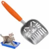 LONGZIMING Pelle à Litière Pour Chat, Pelle à Litière Pour Chiens Et Chats, Cuillère à Litière à Poignée En Caoutchouc Confortable, Pelle En Acier Inoxydable Pour Animaux De Compagnie -Promos Litière et bac à litière Magasin 41348111 1