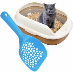 LONGZIMING Pelle à Litière Fresh Step Tout-en-un, Rapide Et Facile à Utiliser, Pelle à Litière Pour Chat, Poignée Ergonomique Pelle à Litière Pour Chat Pour Ramasser La Litière Pour Chat, Bleu -Promos Litière et bac à litière Magasin 41656963 4