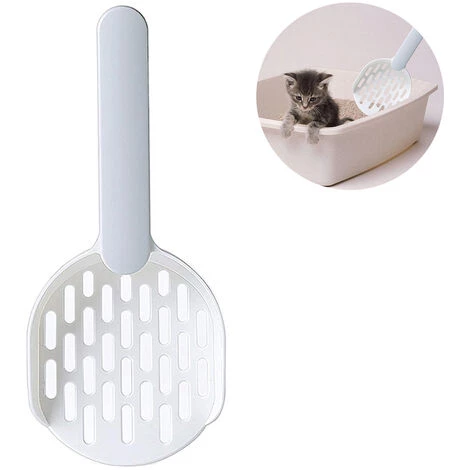 LONGZIMING Pelle à Litière, Poop Poop, Pelle à Litière Pour Chat, Pelle En Plastique, Blanc + Gris 4 LONGZIMING Pelle à Litière, Poop Poop, Pelle à Litière Pour Chat, Pelle En Plastique, Blanc + Gris – Image 2
