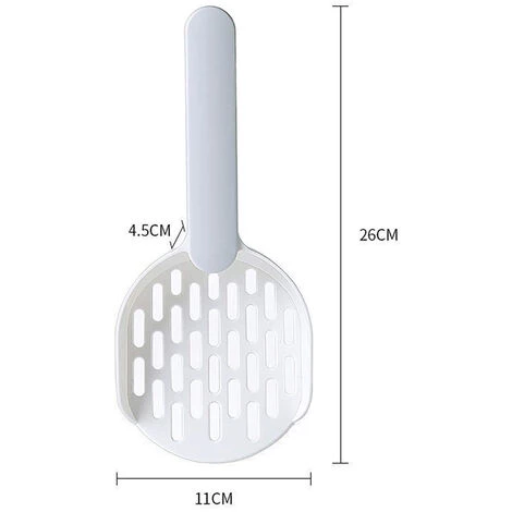 LONGZIMING Pelle à Litière, Poop Poop, Pelle à Litière Pour Chat, Pelle En Plastique, Blanc + Gris 7 LONGZIMING Pelle à Litière, Poop Poop, Pelle à Litière Pour Chat, Pelle En Plastique, Blanc + Gris – Image 5
