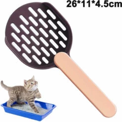 LONGZIMING Pelle à Litière, Poop Scoop, Pelle à Litière Pour Chat, Pelle En Plastique, Café + Poudre