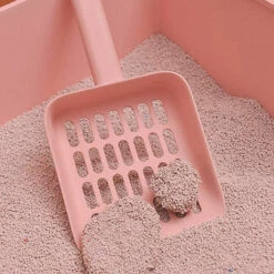 LONGZIMING Pelle à Litière Pour Chat Avec Support Tamis Pour Animaux De Compagnie Nettoyage Des Ordures Pelle Profonde Pour Un Ramassage Facile Tamisage Rapide, Rose -Promos Litière et bac à litière Magasin 41657172 3