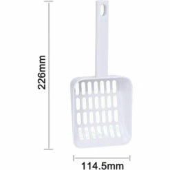 LONGZIMING Pelle à Litière Pour Chat Avec Support Tamis Pour Animaux De Compagnie Nettoyage Des Ordures Pelle Profonde Pour Un Ramassage Facile Tamisage Rapide, Blanc -Promos Litière et bac à litière Magasin 41657185 5