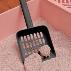 LONGZIMING Pelle à Litière Pour Chat Avec Support Tamis Pour Animaux De Compagnie Nettoyage Des Ordures Pelle Profonde Pour Un Ramassage Facile Tamisage Rapide, Gris -Promos Litière et bac à litière Magasin 41657201 4