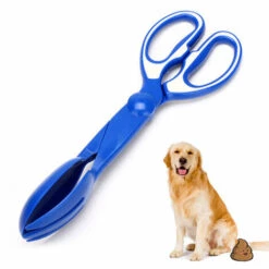 LONGZIMING Outil De Ramassage De Pelle à Cisaillement Pour Litière Pour Animaux De Compagnie, Déchets De Pelle à Crottes De Chien, Grappin à Crottes De Chien, élévateur De Saleté Portable, Bleu