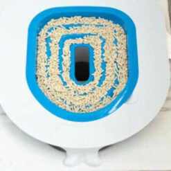 ASUPERMALL Système D'Entraînement Aux Toilettes Pour Chats Le Dresseur De Pots Pour Chats Peut Mettre Le Bac à Litière Pour Apprendre Aux Chats à Utiliser Les Toilettes, Blanc -Promos Litière et bac à litière Magasin 42723872 2