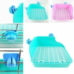 ECHOO Animal Domestique Toilettes Bac à Litière Maison De Toilette Litière D'angle Boîte à Litière De Lapin Toilette Pet Toilet Pour Petits Animaux Hamster Lapin Cochon D'Inde Vert (Vert) -Promos Litière et bac à litière Magasin 43229024 3