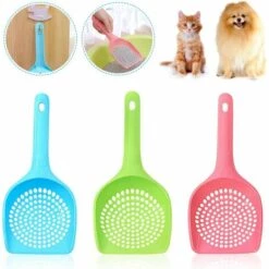 ALMI Pelle à Litière Pour Chat, 3 Pièces Bac à Litière Plastique Pour Chat, Animal Domestique Pelle à Litière Avec Poignée Antidérapante, Animal Propre Les Fournitures De Nettoyage