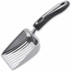 ALMI Pelle à Litière Pour Chat En Acier Inoxydablel Inox Pelle à Tamiser Pour Chien Animaux De Compagnie 1Pc Pelle Profonde Pour Tamisage Rapide Avec Poignée Confortable