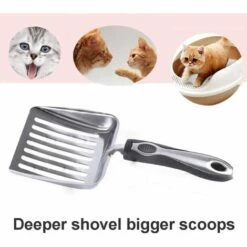 ALMI Pelle à Litière Pour Chat En Acier Inoxydablel Inox Pelle à Tamiser Pour Chien Animaux De Compagnie 1Pc Pelle Profonde Pour Tamisage Rapide Avec Poignée Confortable -Promos Litière et bac à litière Magasin 43438005 5