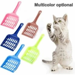 ALMI Pelle à Litière Pour Chat, Pelles En Plastique Pour Chat Pelle à Litière En Plastique Solide Pelle à Litière Kitty Avec Long Manche Pour Nettoyage Des Toilettes De Sable De Chat, 5pc -Promos Litière et bac à litière Magasin 43438036 4