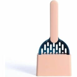 ALMI Pelle à Litière Pour Chat Avec Filtre à Litière Pour Chat - Outil De Nettoyage Pour Déjections Canines - Plastique ABS De Qualité Supérieure - Durable Et Facile à Nettoyer - 2 Pièces (rose)