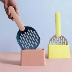 ALMI Pelle à Litière Pour Chat Avec Filtre à Litière Pour Chat - Outil De Nettoyage Pour Déjections Canines - Plastique ABS De Qualité Supérieure - Durable Et Facile à Nettoyer - 2 Pièces (rose) -Promos Litière et bac à litière Magasin 43440403 4