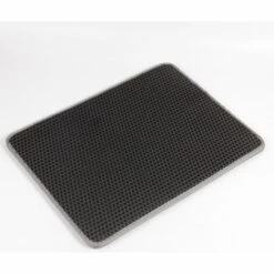 HANBING Tapis De Litière Pour Chat Tapis Anti-sable Et Imperméable Tapis Tout Usage Pour Chats Et Chiens Tapis De Litière Pour Chat Double Couche (gris 30*30)
