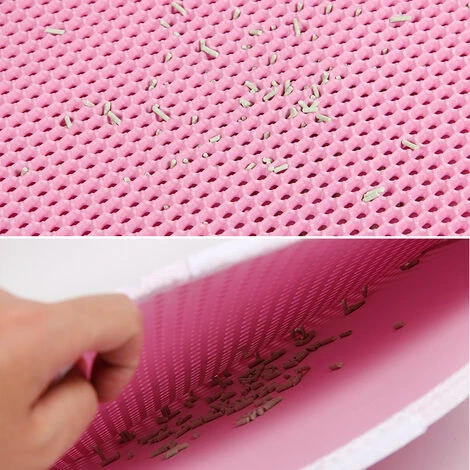 HANBING Tapis De Litière Pour Chat Tapis Anti-sable Et Imperméable Tapis Tout Usage Pour Chats Et Chiens Tapis De Litière Pour Chat Double Couche (gris 30*30) 4 HANBING Tapis De Litière Pour Chat Tapis Anti-sable Et Imperméable Tapis Tout Usage Pour Chats Et Chiens Tapis De Litière Pour Chat Double Couche (gris 30*30) – Image 2