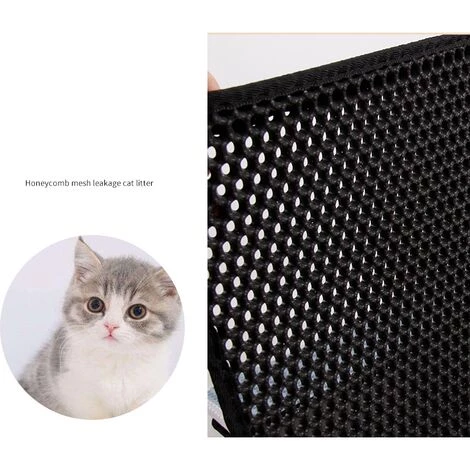 HANBING Tapis De Litière Pour Chat Tapis Anti-sable Et Imperméable Tapis Tout Usage Pour Chats Et Chiens Tapis De Litière Pour Chat Double Couche (gris 30*30) 6 HANBING Tapis De Litière Pour Chat Tapis Anti-sable Et Imperméable Tapis Tout Usage Pour Chats Et Chiens Tapis De Litière Pour Chat Double Couche (gris 30*30) – Image 4