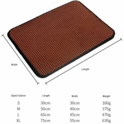 HANBING Tapis De Litière Pour Chat Tapis Anti-sable Et Imperméable Tapis Tout Usage Pour Chats Et Chiens Tapis De Litière Pour Chat Double Couche (gris 30*30) 11 HANBING Tapis De Litière Pour Chat Tapis Anti-sable Et Imperméable Tapis Tout Usage Pour Chats Et Chiens Tapis De Litière Pour Chat Double Couche (gris 30*30) -Promos Litière et bac à litière Magasin 43595470 5