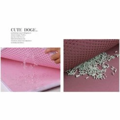 HANBING Tapis De Litière Pour Chat Double Couche, Tapis Anti-sable Et Imperméable, Tapis Universel Pour Animaux De Compagnie Pour Chats Et Chiens (poudre 30*30cm) -Promos Litière et bac à litière Magasin 43595613 5