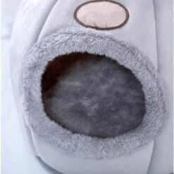 HANBING Litière Pour Chat, Semi-fermée Pour Garder Au Chaud En Hiver, Chenil Plus Litière Pour Animaux Ronde En Velours, Litière Pour Chat (XL) -Promos Litière et bac à litière Magasin 43595983 3