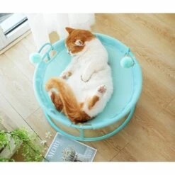 HANBING Meubles Pour Animaux De Compagnie Style Ouvert En Peluche Antidérapant Nid Pour Animaux De Compagnie Printemps Et été Vert -Promos Litière et bac à litière Magasin 43596328 4