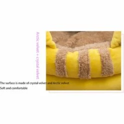 HANBING Meuble Pour Animaux De Compagnie Semi-fermé Confort Quatre Saisons Plus Nid En Velours Pour Chats Et Chiens | B Jaune ((S)) -Promos Litière et bac à litière Magasin 43596860 3