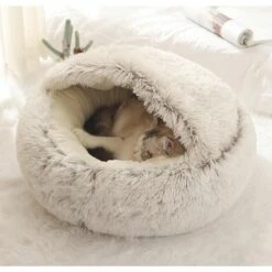 HANBING Pet Furniture Crystal Velvet Warm Round Half-Pack Pet Nest Gris (Polaire) 40 * 40 8 HANBING Pet Furniture Crystal Velvet Warm Round Half-Pack Pet Nest Gris (Polaire) 40 * 40 -Promos Litière et bac à litière Magasin 43596985 2