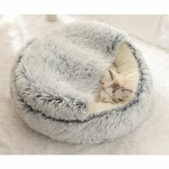 HANBING Pet Furniture Crystal Velvet Warm Round Half-Pack Pet Nest Gris (Polaire) 40 * 40 9 HANBING Pet Furniture Crystal Velvet Warm Round Half-Pack Pet Nest Gris (Polaire) 40 * 40 -Promos Litière et bac à litière Magasin 43596985 3