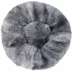 HANBING Niche Pour Chien, Chenil Pour Chat, Chenil Rond En Peluche, Lit Pour Chien, Tapis D'hiver Chaud, Coussin Pour Chien, Fournitures Pour Animaux De Compagnie, Lit Pour Animal De Compagnie (40 Cm De Diamètre, Tie-dye Gris Foncé)