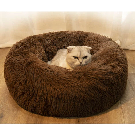 HANBING Niche Pour Chien, Chenil Pour Chat, Chenil Rond En Peluche, Lit Pour Chien, Tapis D'hiver Chaud, Coussin Pour Chien, Fournitures Pour Animaux De Compagnie, Lit Pour Animal De Compagnie (40 Cm De Diamètre, Tie-dye Gris Foncé) 4 HANBING Niche Pour Chien, Chenil Pour Chat, Chenil Rond En Peluche, Lit Pour Chien, Tapis D'hiver Chaud, Coussin Pour Chien, Fournitures Pour Animaux De Compagnie, Lit Pour Animal De Compagnie (40 Cm De Diamètre, Tie-dye Gris Foncé) – Image 2