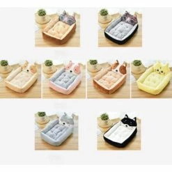 HANBING Meubles Pour Animaux De Compagnie Nid D'animal De Dessin Animé Chaud 50cm Café Akita 11 HANBING Meubles Pour Animaux De Compagnie Nid D'animal De Dessin Animé Chaud 50cm Café Akita -Promos Litière et bac à litière Magasin 43597090 5