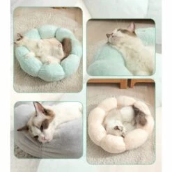 HANBING Meubles Pour Animaux De Compagnie Nid En Peluche D'hiver Chaud Gris (55*55cm) -Promos Litière et bac à litière Magasin 43597239 5