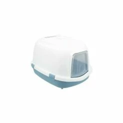 TRIXIE Bac à Litière Primo XXL Top Avec Couvercle, 56 × 47 × 71 Cm, Bleu/blanc