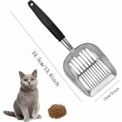 TANABATA Pelle à Litière Pour Chat Profonde Et Solide Pelle à Litière Pour Chat Avec Support Pelle à Litière Pour Chat Pelle Métalliques Convient Pour Le Nettoyage Des Chats Chiens Et Lapins Pet Poop -Promos Litière et bac à litière Magasin 44489698 3