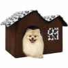 ELLE Panier Niche Pour Chien Chat: Maison Cabane Interieur Avec Coussin Chats - Lit Tissu Tipi Pour Petit Chiens & Lapin Intérieur - Doux Confortable Petite Abri Paniers Grotte Fermé Avec Coussins | Repéré