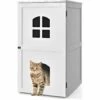 COSTWAY Maison De Toilette Pour Chat à 2 Couches Avec Fenêtre Croisée Et Trou De La Porte 60 X 50 X 90,5 Cm Charge Max 70KG Blanc 2 COSTWAY Maison De Toilette Pour Chat à 2 Couches Avec Fenêtre Croisée Et Trou De La Porte 60 X 50 X 90,5 Cm Charge Max 70KG Blanc -Promos Litière et bac à litière Magasin 44760225 1