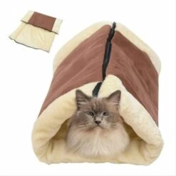 ELLE Lit De Chien Fournitures For Chat Chat Couverture De Couchage Chat Tunnel Sac De Couchage Chat Chenil Litière For Chat Nid D'animal Sac De Couchage À Double Usage Jouet For Chat
