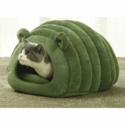 Litière Chaude Pour Chat, Chenil Japonais, Lit Pour Chat D'automne Et D'hiver, Litière Semi-fermée Pour Animaux De Compagnie (vert, Petite Taille : 40*35*35cm),HANBING -Promos Litière et bac à litière Magasin 45488513 3