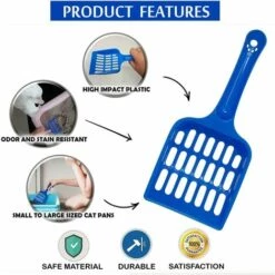 GDRHVFD 5 Pièces Pelle À Litière Pour Chat M, Pelles À Litière Pour Chat En Plastique, Conteneur À Litière Pour Chat, Pelle À Litière Pour Chat Pour Animal De Compagnie , Outil De Nettoyage Pour Animaux De Compagnie Avec Poignée Pratique -Promos Litière et bac à litière Magasin 45733382 4