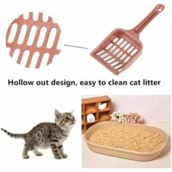 GDRHVFD 5 Pièces Pelle À Litière Pour Chat M, Pelles À Litière Pour Chat En Plastique, Conteneur À Litière Pour Chat, Pelle À Litière Pour Chat Pour Animal De Compagnie , Outil De Nettoyage Pour Animaux De Compagnie Avec Poignée Pratique -Promos Litière et bac à litière Magasin 45733382 5